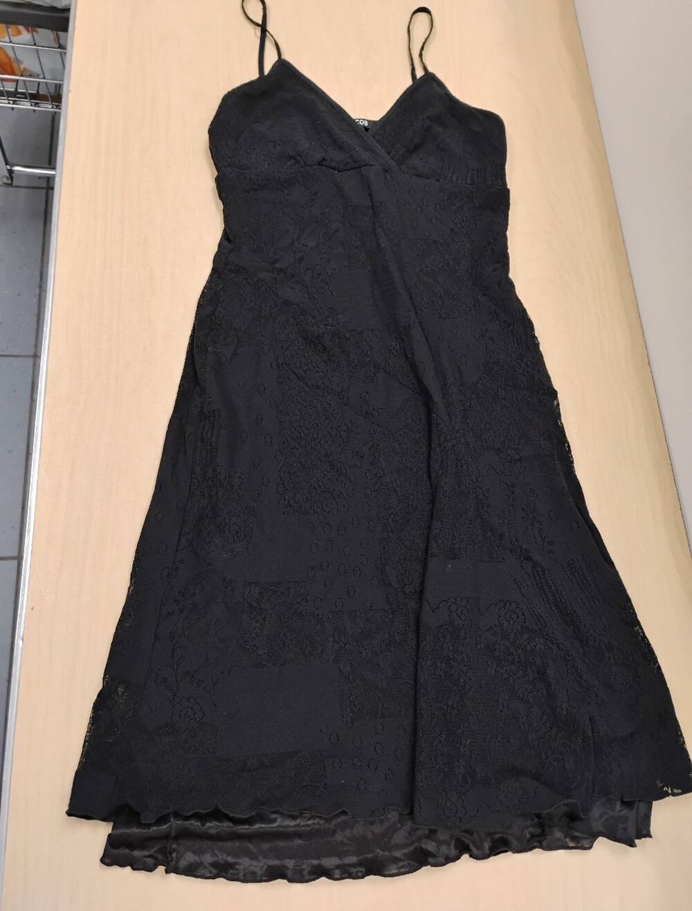Jacob Lace Spaghetti Straps Y2K Little Black Dress Size 9/10